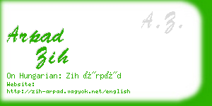 arpad zih business card